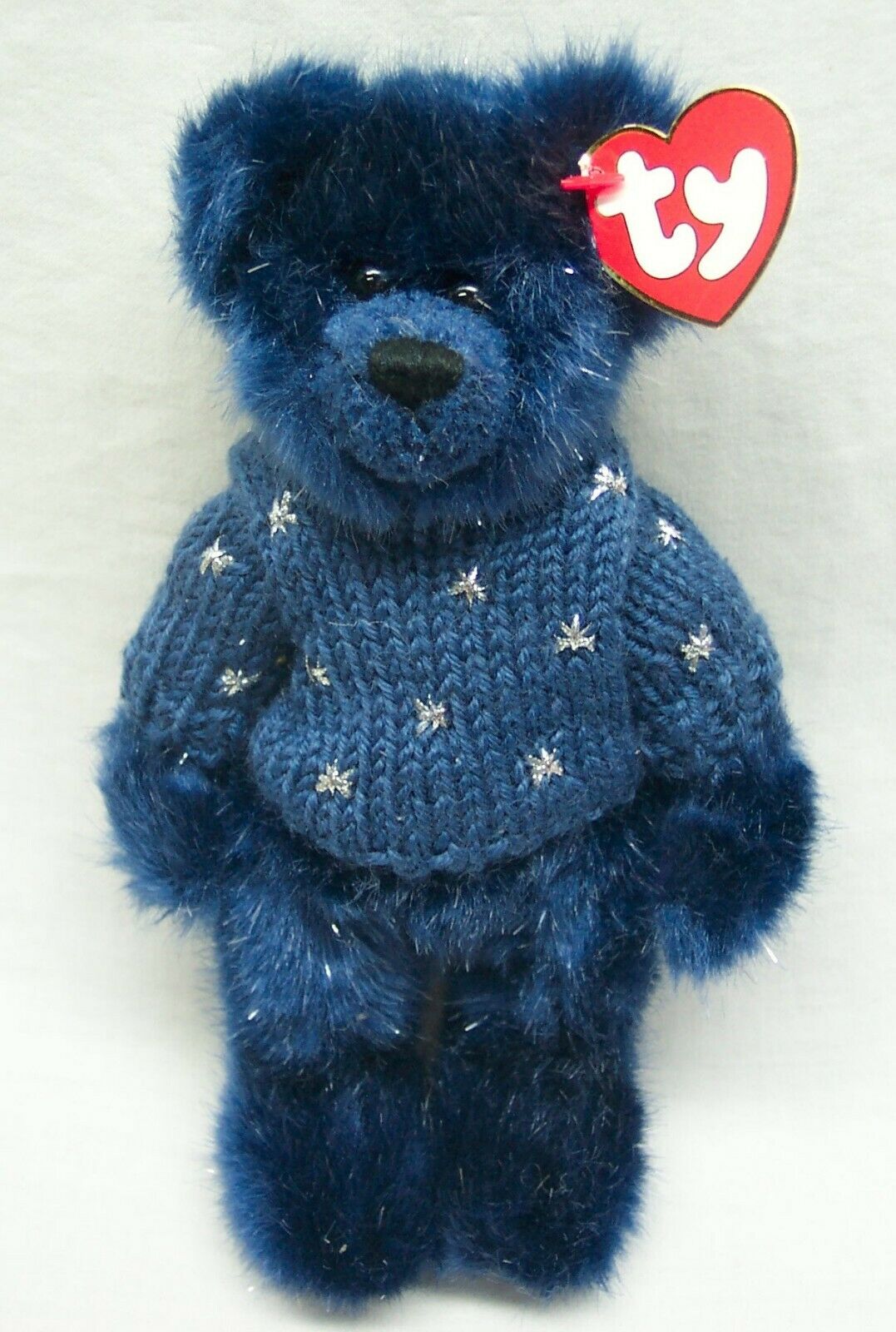 Ty Attic Treasures Dark Blue Orion Teddy Bear 9" Plush Stuffed Animal New