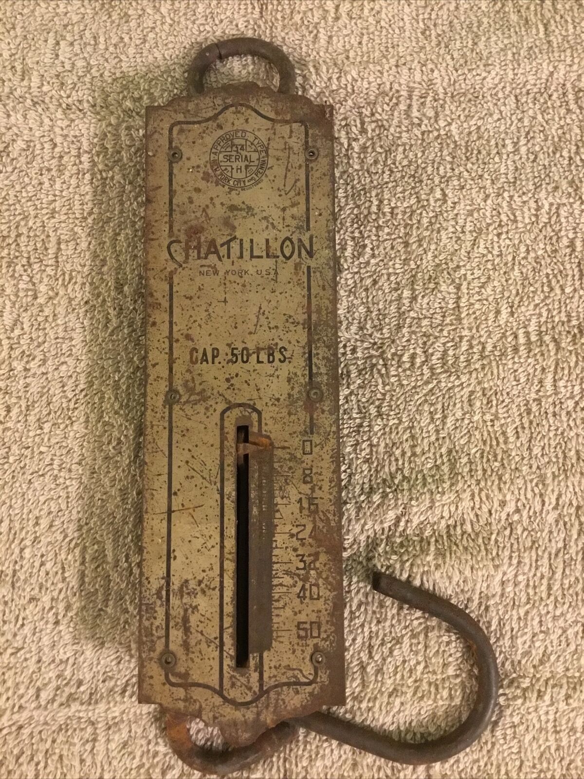 Antique Chatillon Hanging Scale - 50lb. - No Pan - Ny & Pa