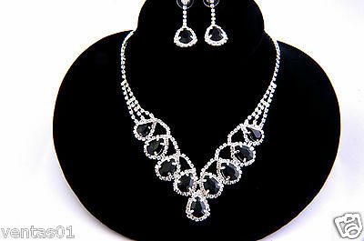 Bridal Design Necklace & Earring Set With Crystals Rhinestone Stone #511031
