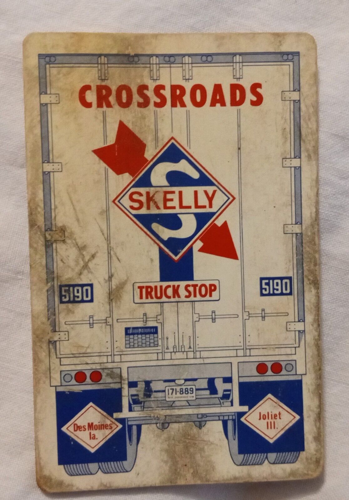 Vintage Skelly Oil Co. Dealer "table Of Speeds" Pocket Chart...iowa & Illinois