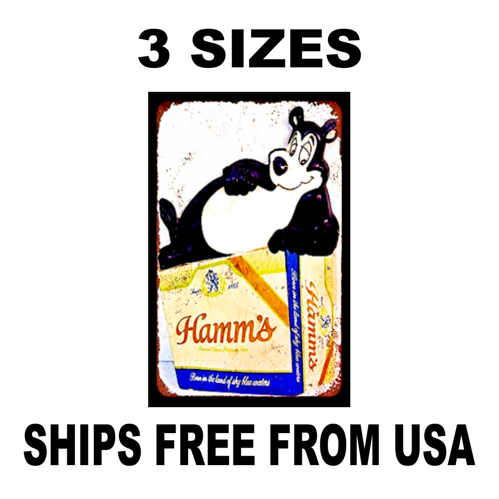 Hamm's Beer Bear Sticker Decal Vintage Replica. Tv Beer Ads
