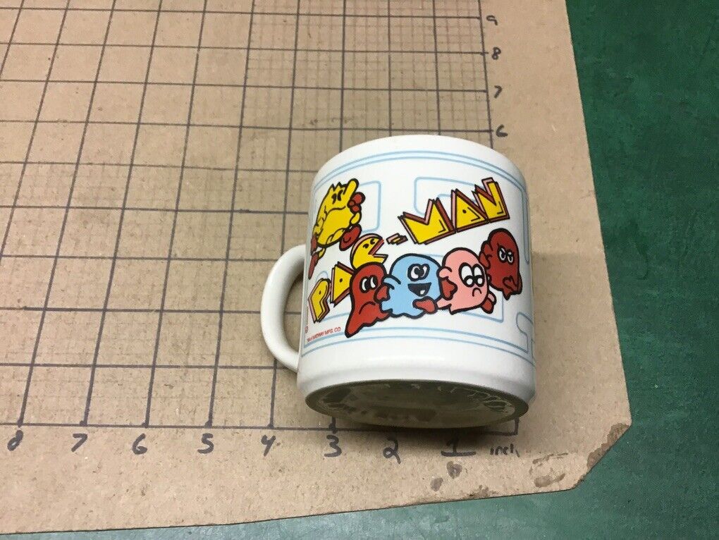 1980's Original Pac-man Coffee Cup, Mug -- Grindley England -- V Nice - Midway