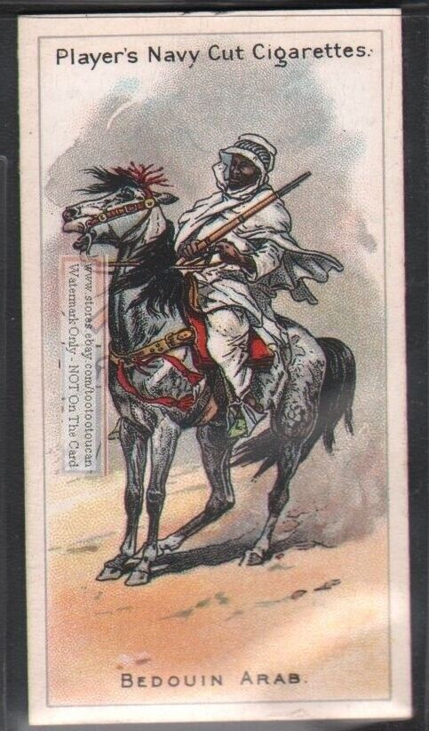 Bedouin Arab Horseback Rider Islam Moslem Cavalry 100+ Y/o Trade Ad Card