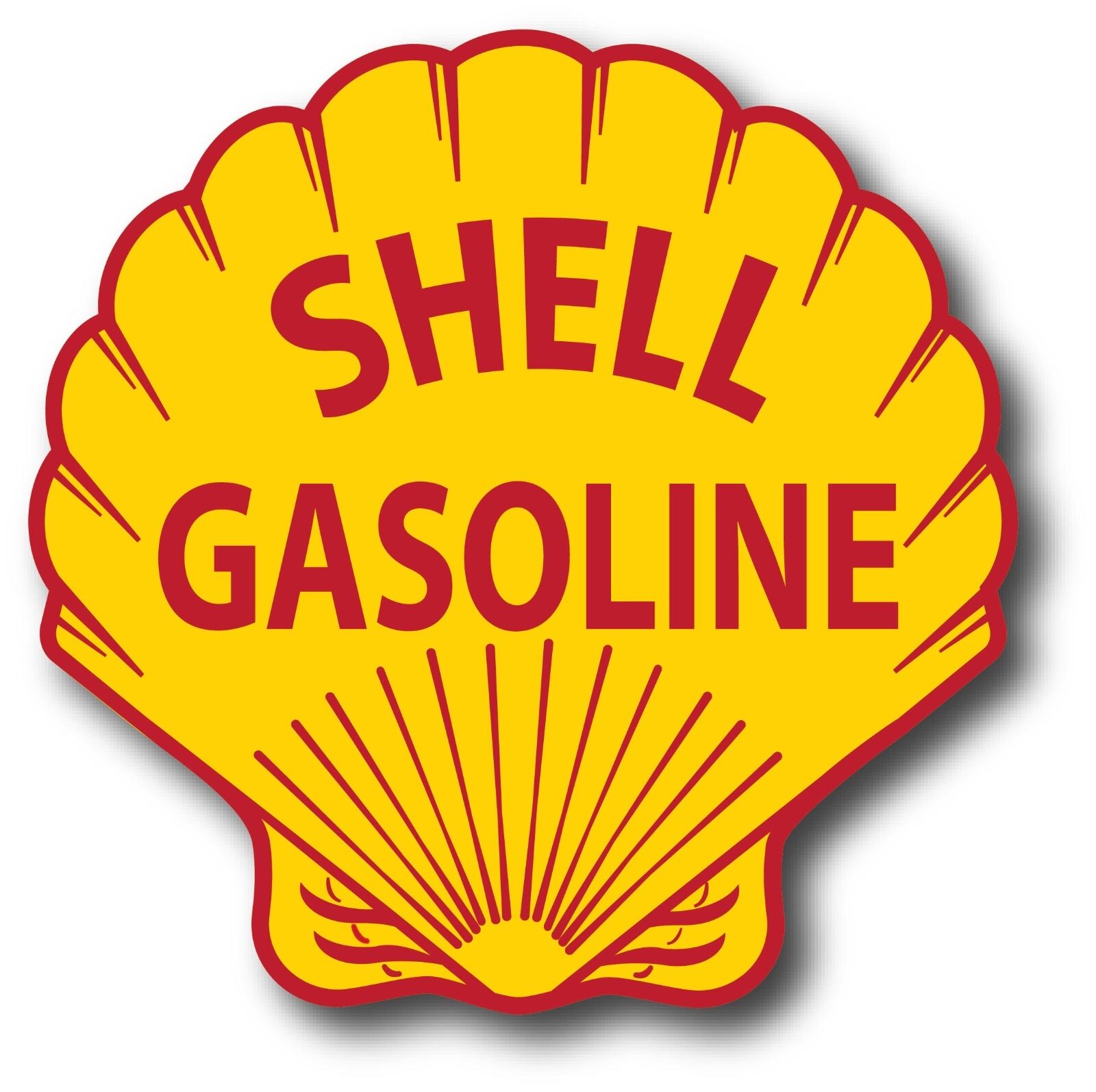 Vintage Shell Oil Gas Gasoline Super High Gloss Outdoor 4 Inch Decal Sticker